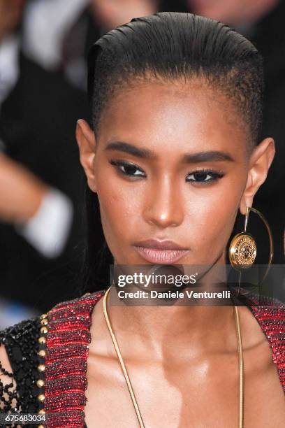 Ysaunny Brito attends "Rei Kawakubo/Comme des Garcons: Art Of The In-Between" Costume Institute Gala - Arrivals at Metropolitan Museum of Art on May...
