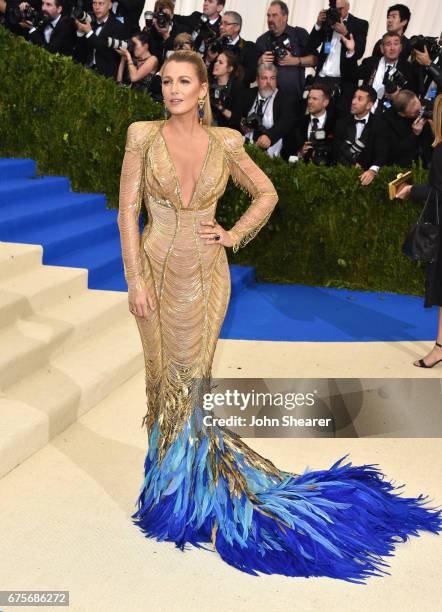 Actress Blake Lively attends "Rei Kawakubo/Comme des Garcons: Art Of The In-Between" Costume Institute Gala at Metropolitan Museum of Art on May 1,...