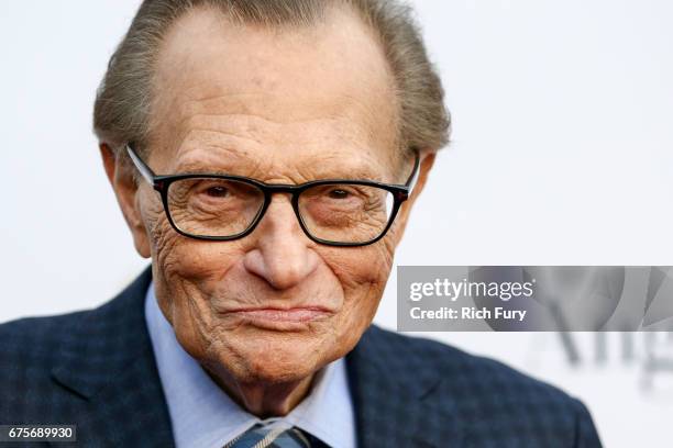 Television and radio host Larry King attends Larry King's 60th Broadcasting Anniversary Event at HYDE Sunset: Kitchen + Cocktails on May 1, 2017 in...