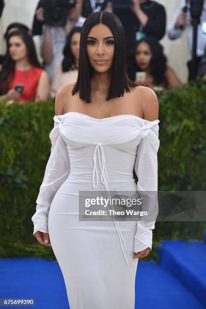 Kim Kardashian West attends the "Rei Kawakubo/Comme des Garcons: Art Of The In-Between" Costume Institute Gala at Metropolitan Museum of Art on May...