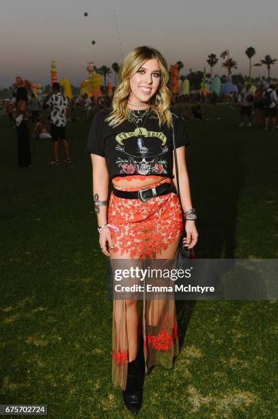 Festivalgoer attends day 1 of the 2017 Coachella Valley Music & Arts Festival at the Empire Polo Club on April 21, 2017 in Indio, California.