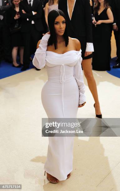 Kim Kardashian attends 'Rei Kawakubo/Comme des Garçons:Art of the In-Between' Costume Institute Gala at Metropolitan Museum of Art on May 1, 2017 in...
