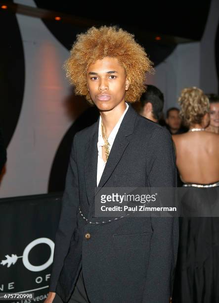 Model Michael Lockley attends The Costume Institute Benefit celebrating the opening of Rei Kawakubo/Comme des Garcons: Art of the In-Between, after...