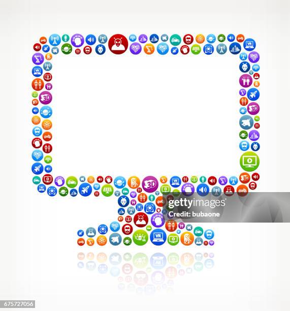 computer monitor future and futuristic technology vector button pattern - engineer tablet stock illustrations