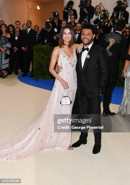 Selena Gomez and The Weeknd attends the 'Rei Kawakubo/Comme des Garcons: Art Of The In-Between' Costume Institute Gala at Metropolitan Museum of Art...