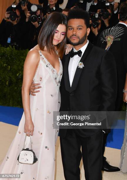 Selena Gomez and The Weeknd attends the 'Rei Kawakubo/Comme des Garcons: Art Of The In-Between' Costume Institute Gala at Metropolitan Museum of Art...