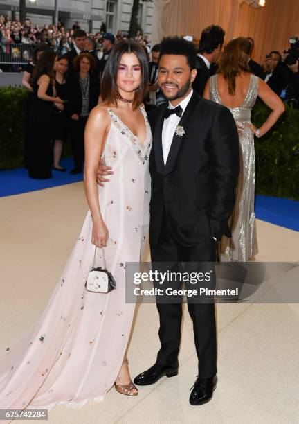 Selena Gomez and The Weeknd attends the 'Rei Kawakubo/Comme des Garcons: Art Of The In-Between' Costume Institute Gala at Metropolitan Museum of Art...