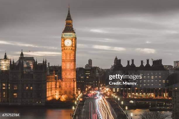 london city big ben at night united kingdom - big ben night stock pictures, royalty-free photos & images