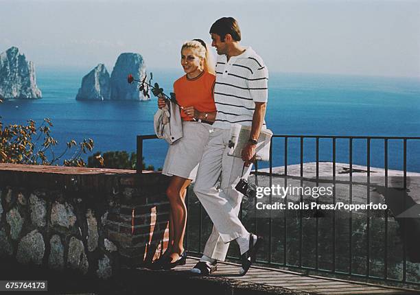 Czechoslovakian gymnast Vera Caslavska , who won four gold medals at the 1968 Summer Olympics, pictured with her husband, Czech middle distance...