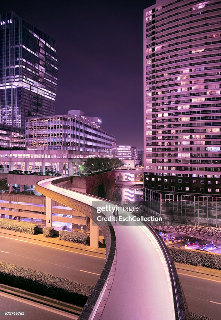 Businessman on walkway at business district Paris
