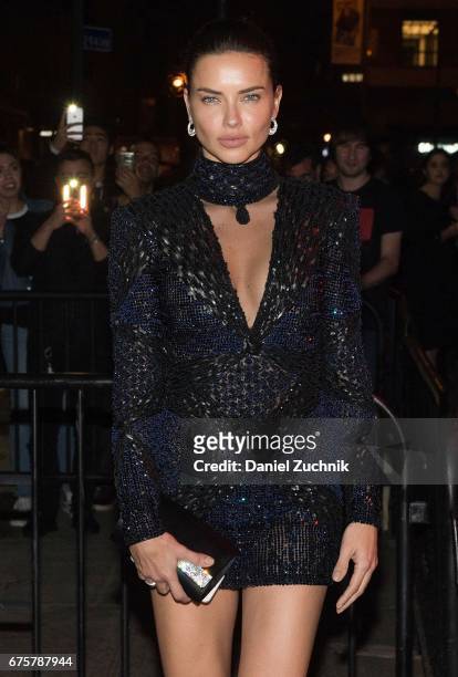 Adriana Lima attends the Marc Jacobs afterparty of the Rei Kawakubo/Comme des Garcons: Art Of The In-Between Costume Institute Gala at the Boom Boom...
