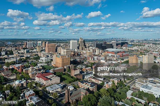 aerial of newark, new jersey - newark new jersey stock pictures, royalty-free photos & images