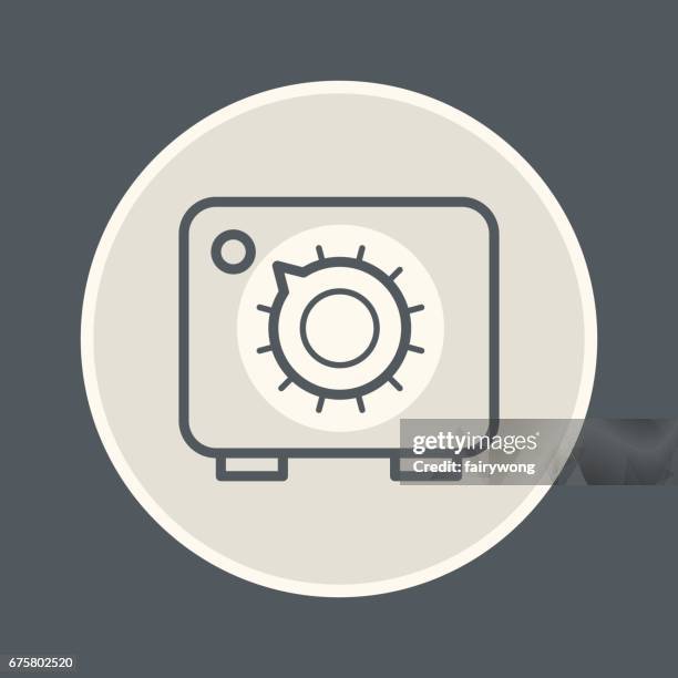 safe icon - storage unit door stock illustrations
