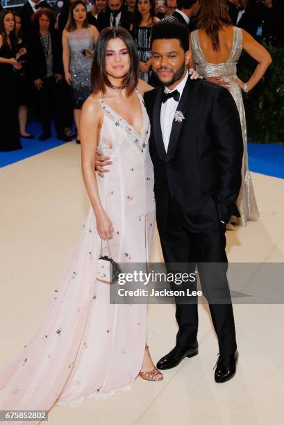 Selena Gomez and The Weeknd attend 'Rei Kawakubo/Comme des Garçons:Art of the In-Between' Costume Institute Gala at Metropolitan Museum of Art on May...
