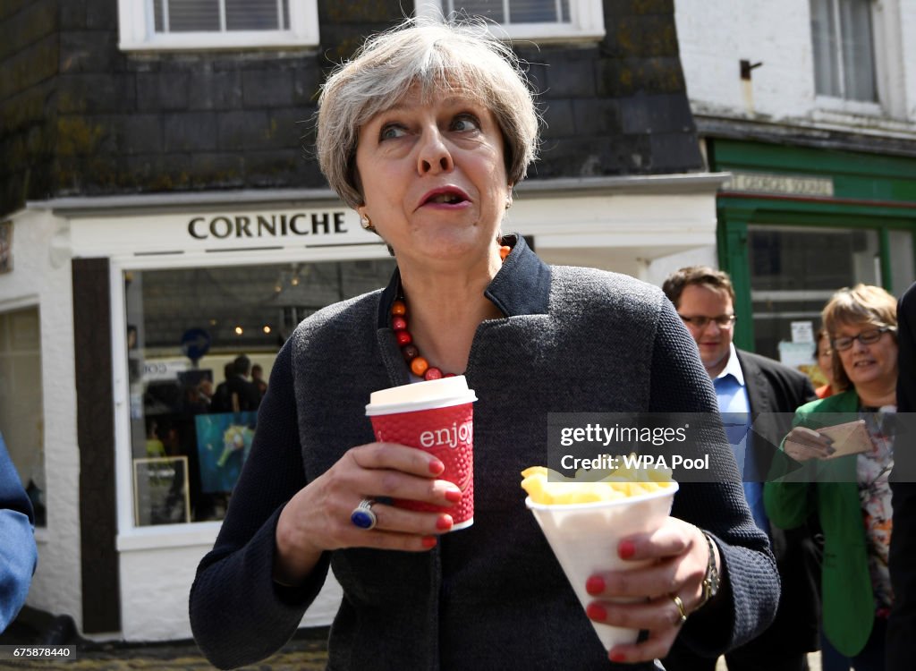 Theresa May Campaigns In Constituencies In The South West