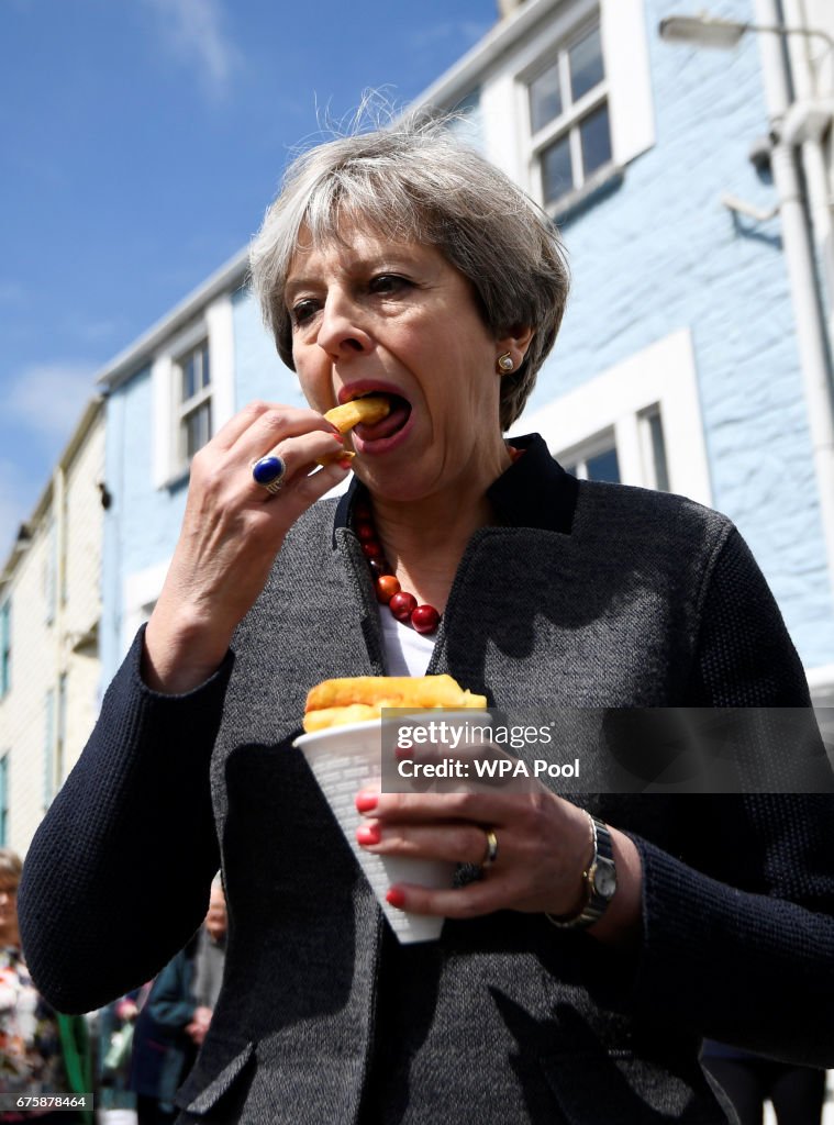 Theresa May Campaigns In Constituencies In The South West