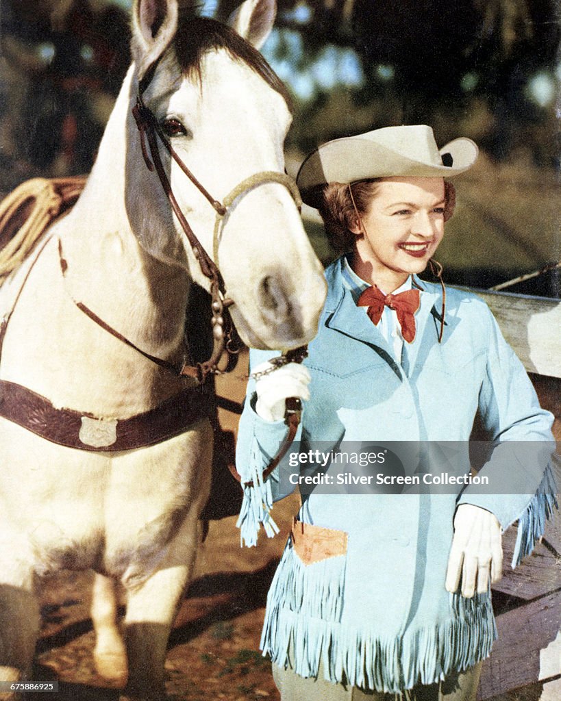 American actress Dale Evans with her horse, circa 1950. News Photo ...