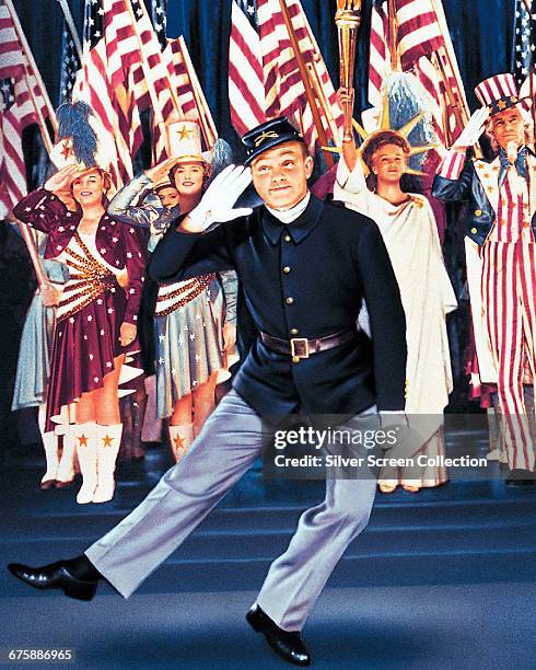 American actor James Cagney as composer, dancer and actor George M. Cohan in the film 'Yankee Doodle Dandy', 1942.