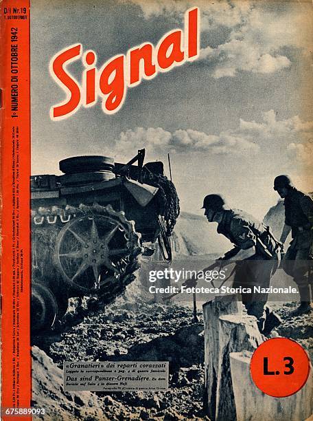Photographic cover dedicated to the war in Africa between the Rome-Berlin axis forces and the British Army; just few days before the Second Battle of...