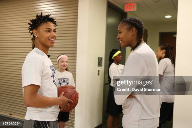 Rebekkah Brunson of the Minnesota Lynx poses for a photo during training camp on April 30, 2017 at the Minnesota Timberwolves and Lynx Courts at Mayo...