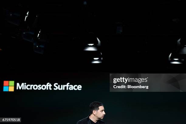 Panos Panay, corporate vice president of Microsoft Corp. Surface, speaks during the #MicrosoftEDU event in New York, U.S., on Tuesday, May 2, 2017....