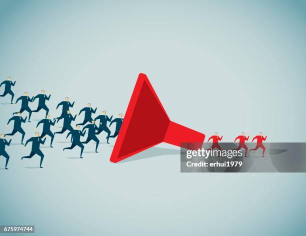 changing form - funnel stock illustrations