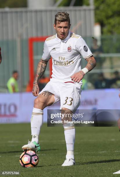 Juraj Kucka of Milan during the Serie A match between FC Crotone and AC Milan at Stadio Comunale Ezio Scida on April 30, 2017 in Crotone, Italy.