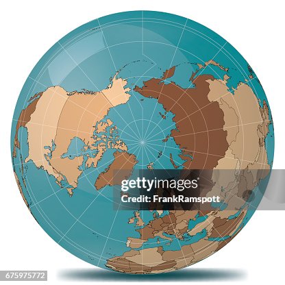北極的行星地球上各國 北極的行星地球上各國