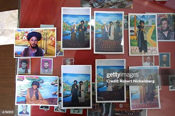 At a local photocopying shop run by a studio photographer, pictures of Taliban soldiers taken on their demand against a scenic backdrop are shown...
