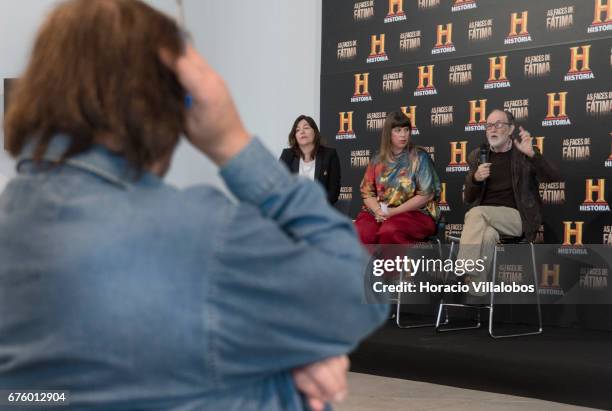 Portuguese artist Joana Vasconcelos hosts a press conference with Managing Director at The History Channel, Iberia, Carolina Godayol and Portuguese...