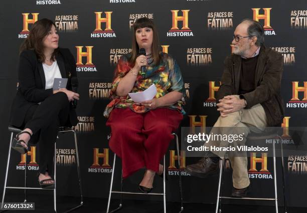 Portuguese artist Joana Vasconcelos hosts a press conference with Managing Director at The History Channel, Iberia, Carolina Godayol and Portuguese...