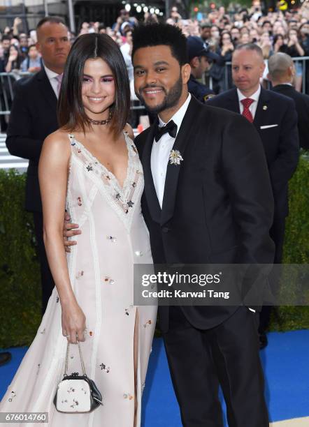 Selena Gomez and The Weeknd attend the "Rei Kawakubo/Comme des Garcons: Art Of The In-Between" Costume Institute Gala at the Metropolitan Museum of...