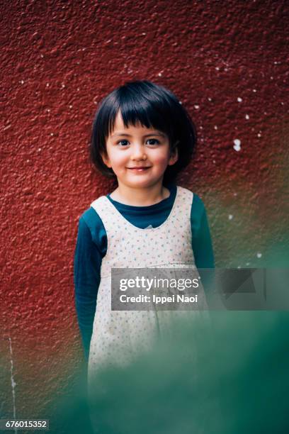 portrait of adorable eurasian toddler girl - toddler girl dress stock pictures, royalty-free photos & images