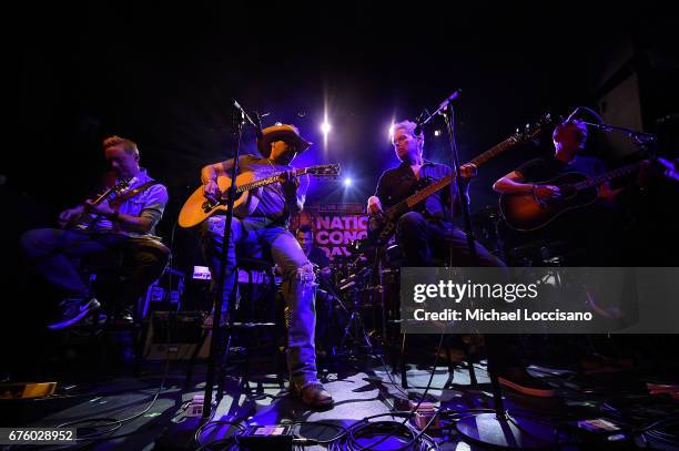 Musician Jason Aldean performs during Live Nation's celebration of The 3rd Annual National Concert Day at Irving Plaza on May 1, 2017 in New York...