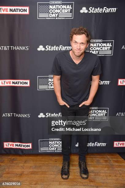 Musician Phillip Phillips attends Live Nation's celebration of The 3rd Annual National Concert Day at Irving Plaza on May 1, 2017 in New York City.