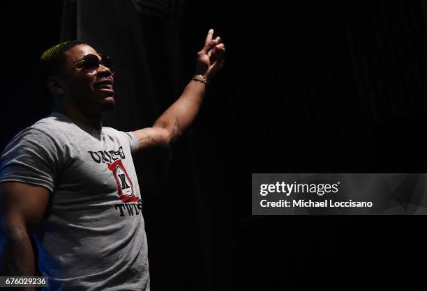 Rapper Nelly performs during Live Nation's celebration of The 3rd Annual National Concert Day at Irving Plaza on May 1, 2017 in New York City.