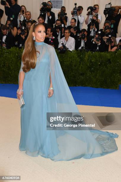 Jennifer Lopez attends the 'Rei Kawakubo/Comme des Garcons: Art Of The In-Between' Costume Institute Gala at Metropolitan Museum of Art on May 1,...