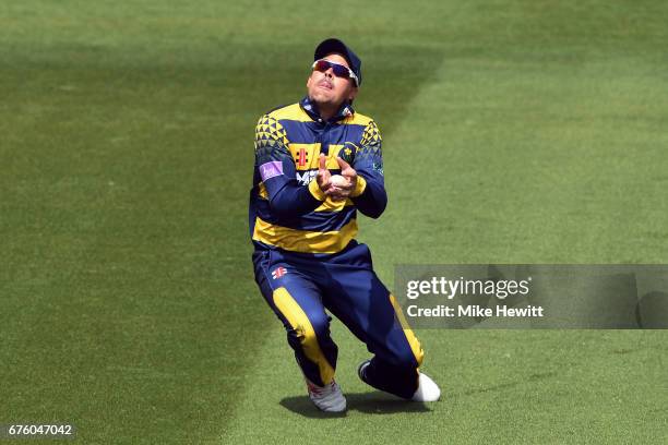 Jacques Rudolph of Glamorgan takes the catch to dismiss Stiaan van Zyl of Sussex for 96 during the Royal London One-Day Cup match between Sussex and...