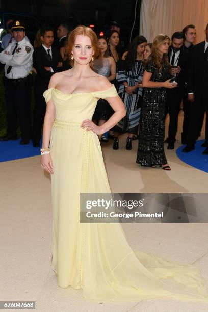 Jessica Chastain attends the 'Rei Kawakubo/Comme des Garcons: Art Of The In-Between' Costume Institute Gala at Metropolitan Museum of Art on May 1,...