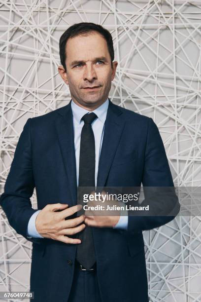 Politician Benoit Hamon is photographed for Self Assignment on February 28, 2017 in Paris, France.