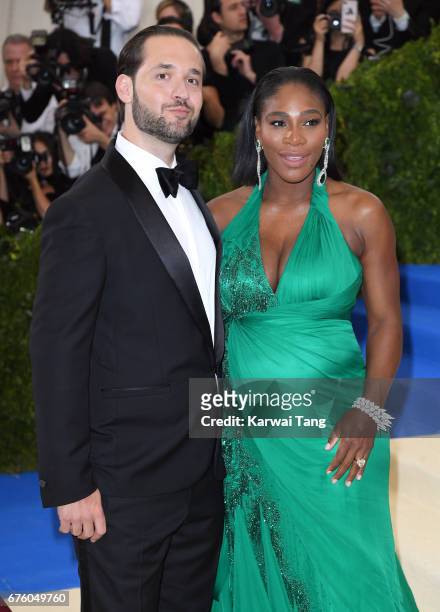 Alexis Ohanian and Serena Williams attend the "Rei Kawakubo/Comme des Garcons: Art Of The In-Between" Costume Institute Gala at the Metropolitan...