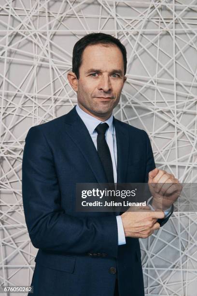 Politician Benoit Hamon is photographed for Self Assignment on February 28, 2017 in Paris, France.