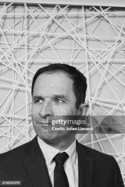 Politician Benoit Hamon is photographed for Self Assignment on February 28, 2017 in Paris, France.