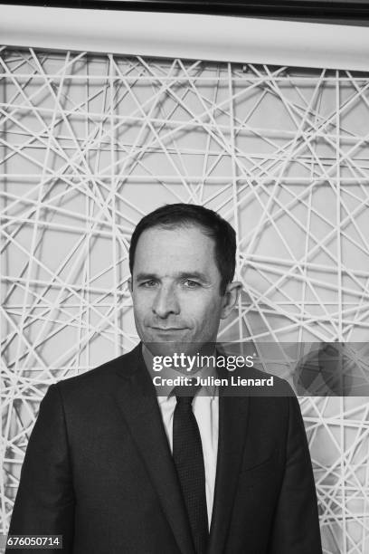 Politician Benoit Hamon is photographed for Self Assignment on February 28, 2017 in Paris, France.