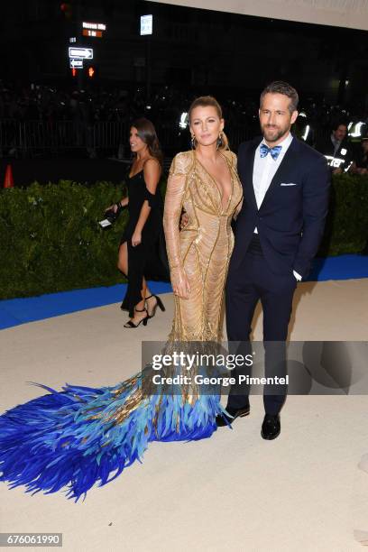 Blake Lively and Ryan Reynolds attend the 'Rei Kawakubo/Comme des Garcons: Art Of The In-Between' Costume Institute Gala at Metropolitan Museum of...