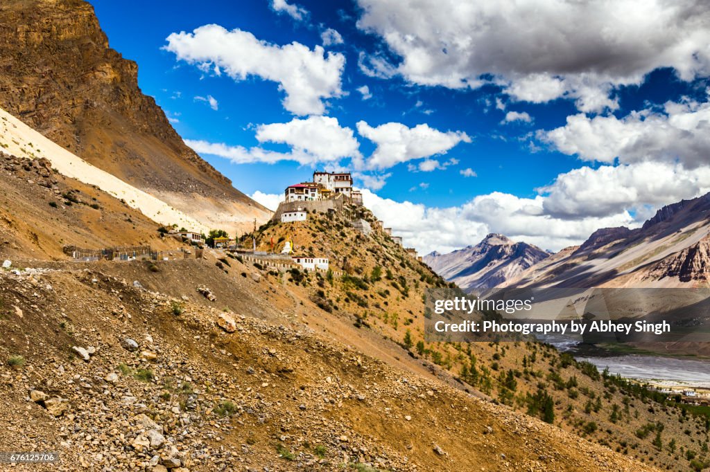 Key Gompa Monastery In The Himalayas Spiti Valley India High-Res Stock ...