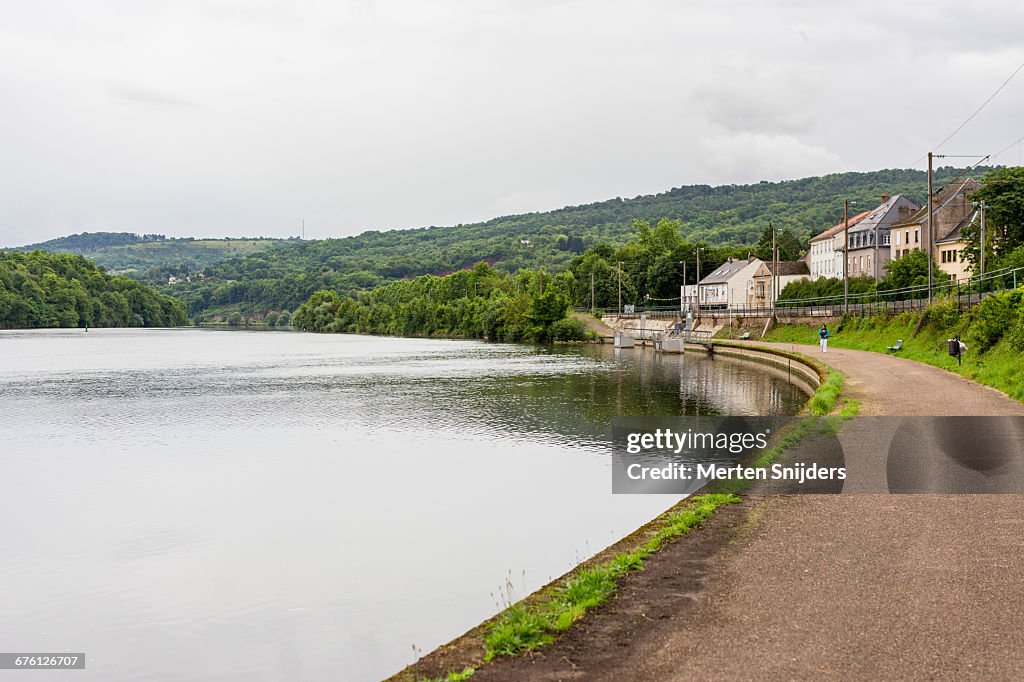Moselle river banks at Sierck-les-Bains