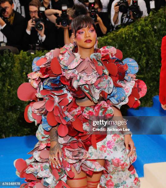 Rihanna attends 'Rei Kawakubo/Comme des Garçons:Art of the In-Between' Costume Institute Gala at Metropolitan Museum of Art on May 1, 2017 in New...