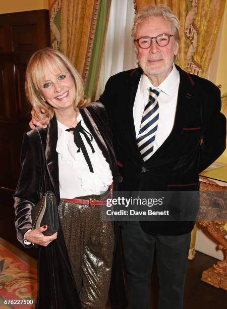 Twiggy and Leigh Lawson attend the Harper's Bazaar 150th Anniversary Party at William Kent House at The Ritz on May 2, 2017 in London, England.