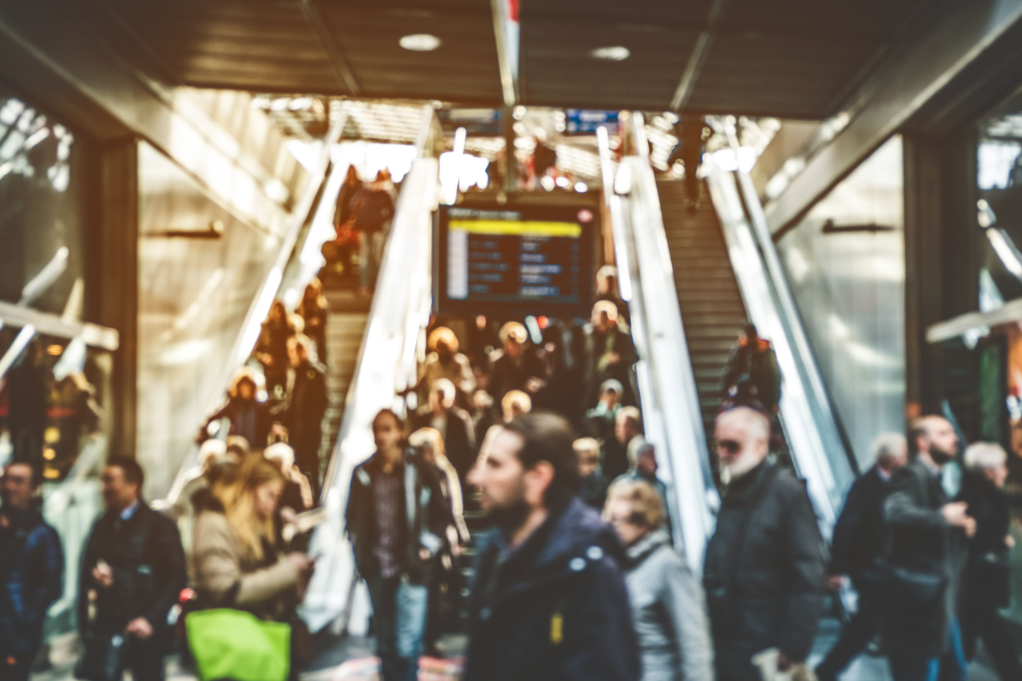 travel people on escalator - concept blur travel people on escalator - concept blur